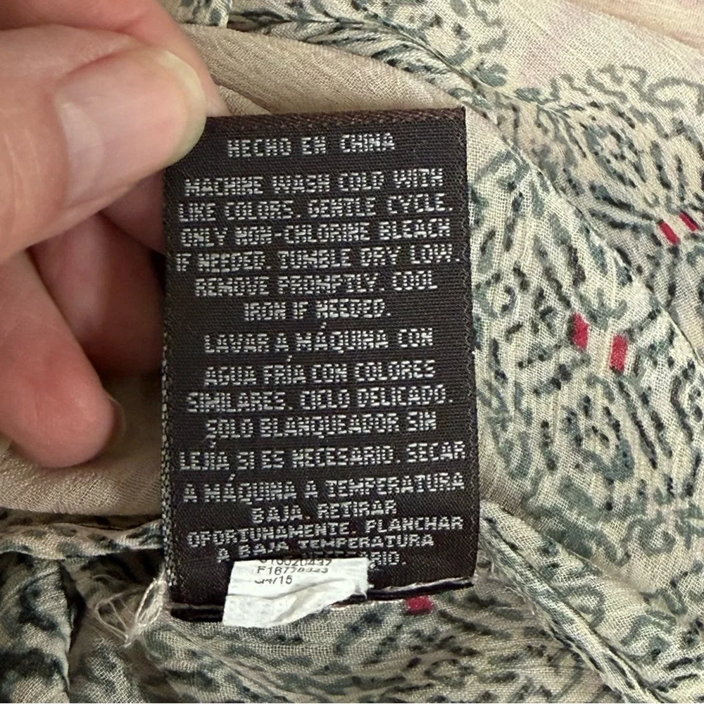 Knox Rose Boho Tunic Dress Size 1 Tan Black High Low Sleeveless - Picture 8 of 9